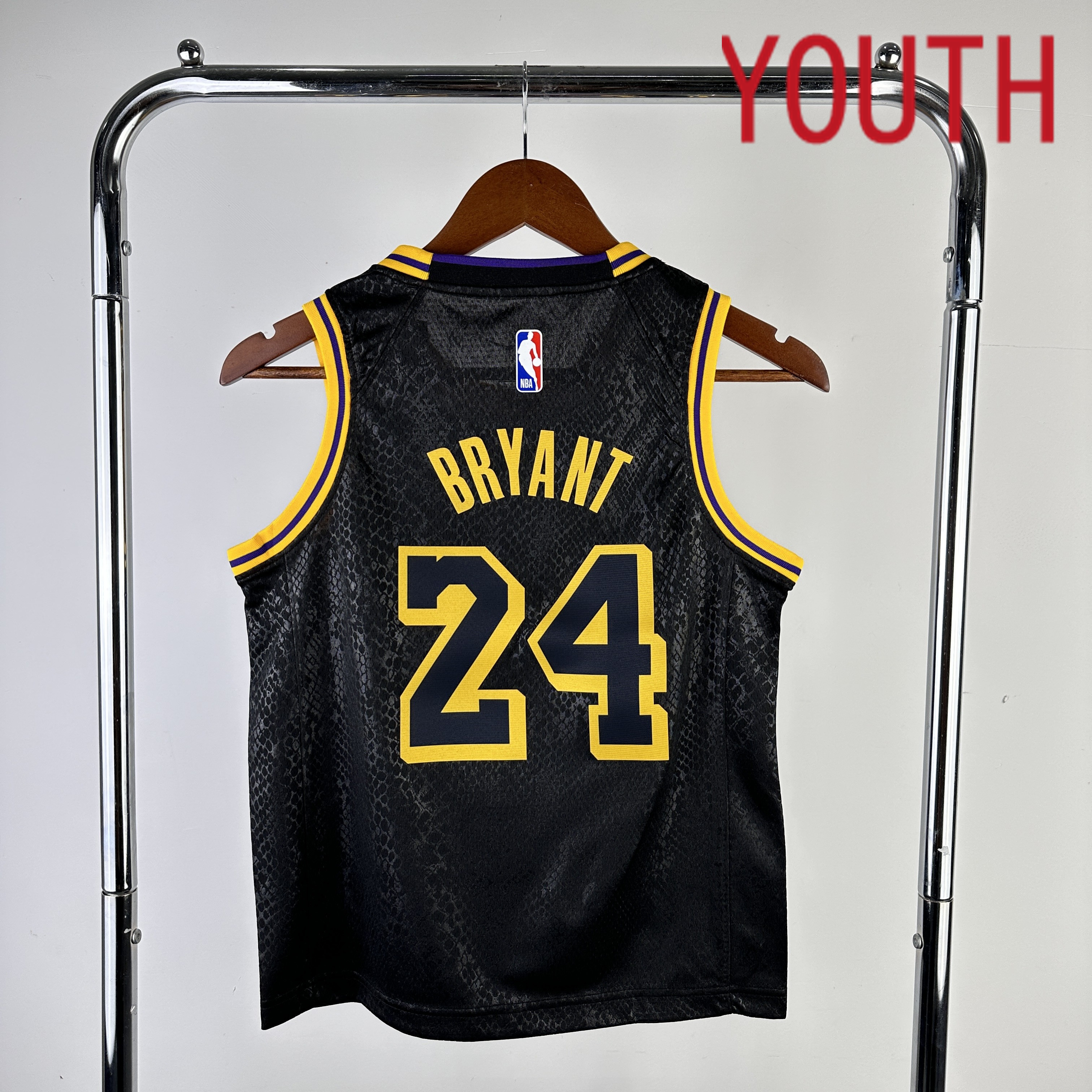 Youth Los Angeles Lakers #24 Bryant Stitched Black Nike NBA 2024 Jersey